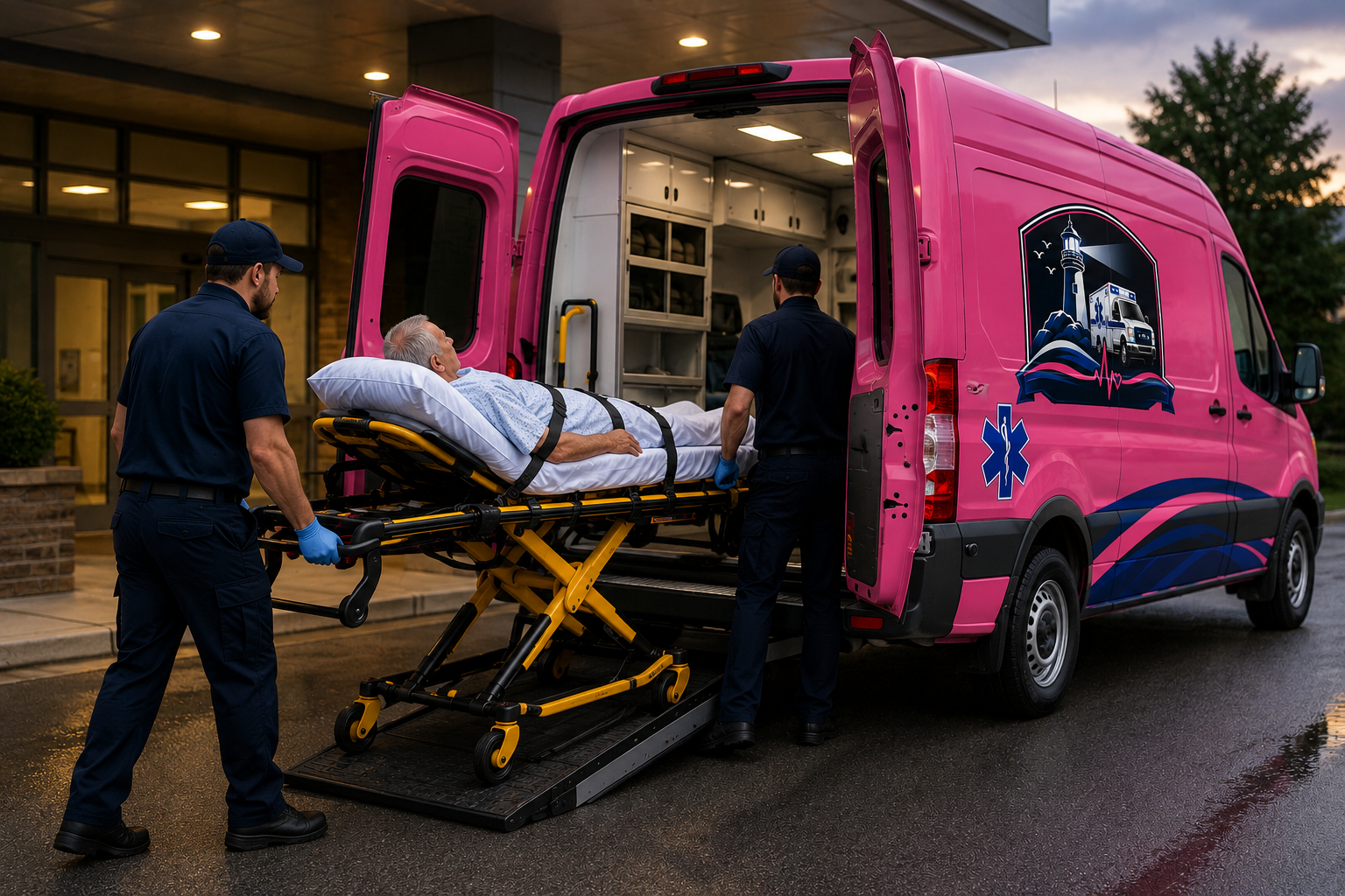 Stretcher transport vehicle